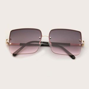 Purple Square Shaped Sunglasses
